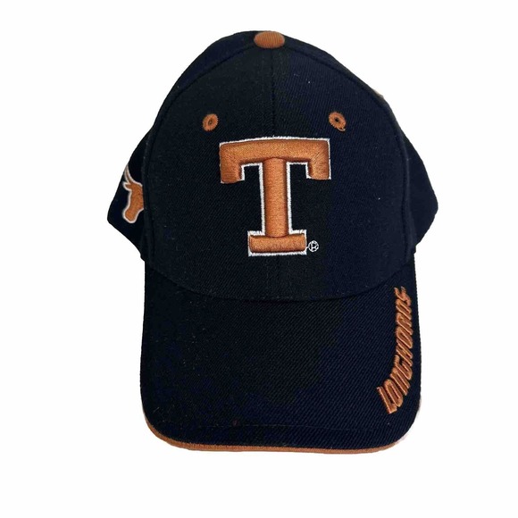 Vintage‎ University of Texas Longhorns Embroidered Team Spirit One Size Black - Picture 2 of 6
